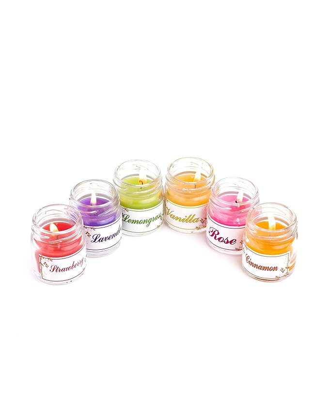 AuraDecor Fragrance Jar Candle Set of 6