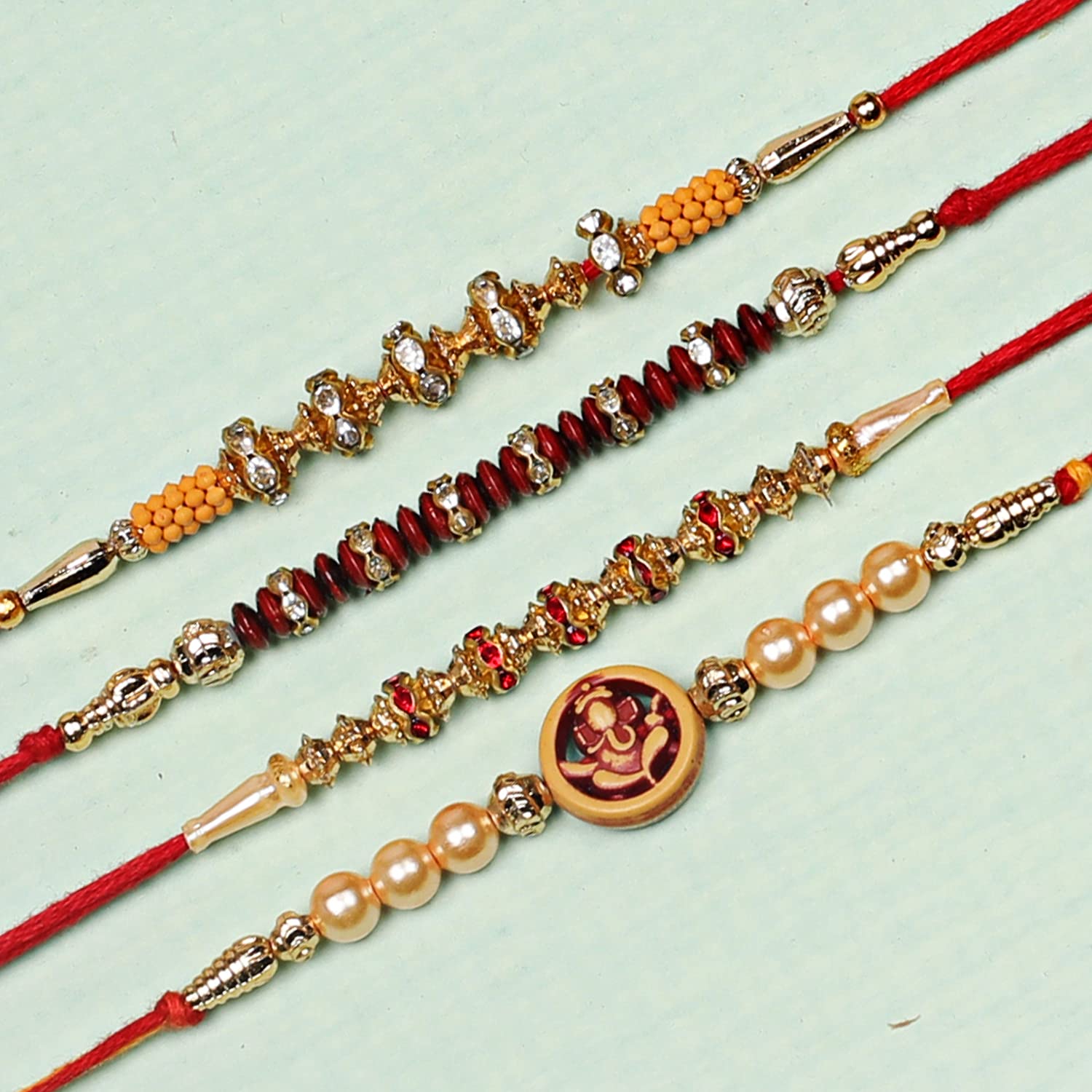 Multicolor Combo of 12 Dora Rakhi Set for Men with Roli Chawal Best Wishes 